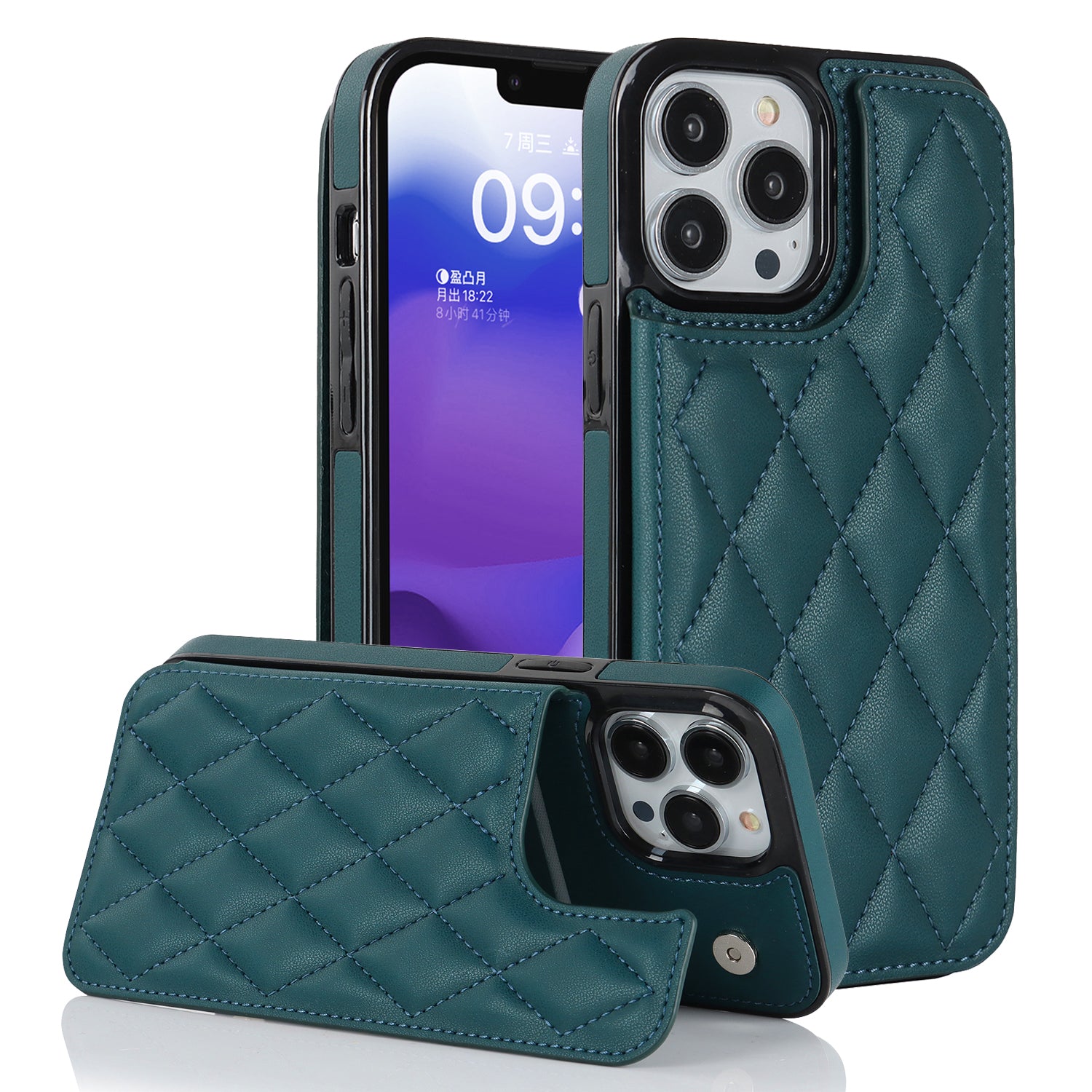 For iPhone 13 Pro Max PU Leather TPU Cellphone Case Magnetic Button Kickstand Card Holder Phone Cover For iPhone 13 Pro Max PU Leather TPU Cellphone Case Magnetic Button Kickstand Card Holder Phone Cover